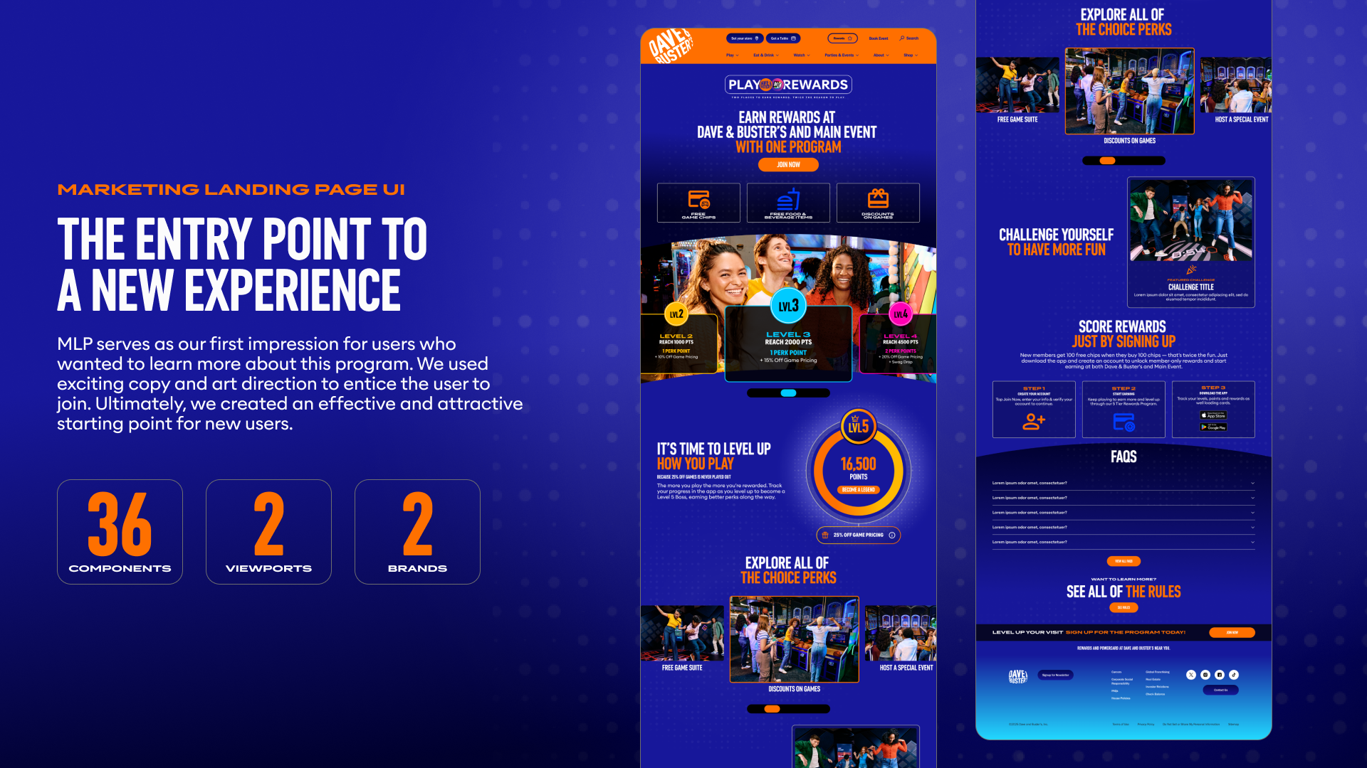 Marketing Landing Page UI — the entry point to a new experience