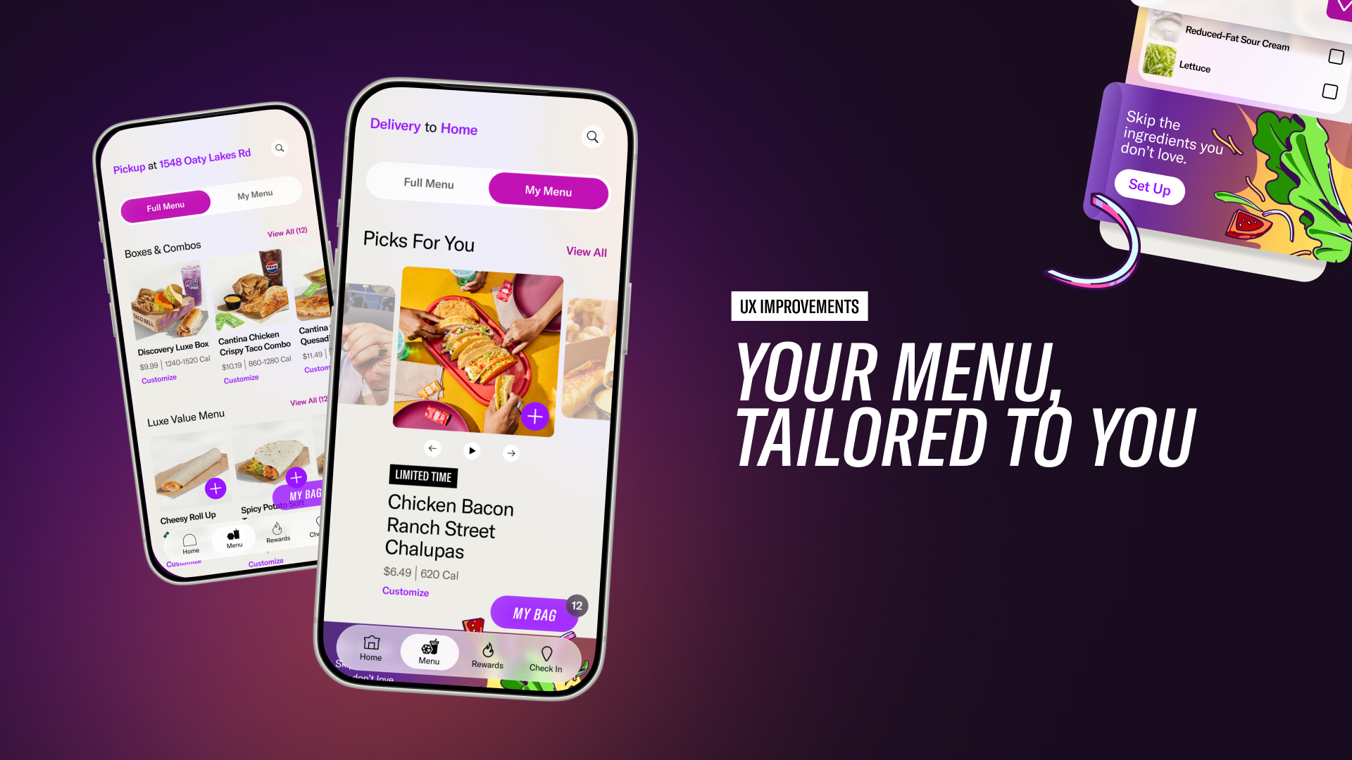 UX Improvements: Your Menu, Tailored to You